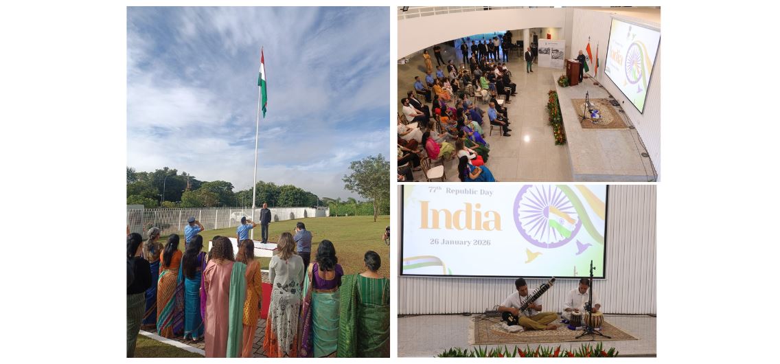 Unfurling of the Tricolour on Republic Day 2026 in Brasília